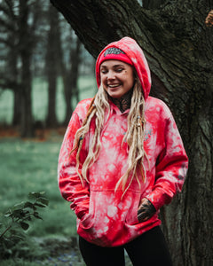 Bold Pink Tie Dye Hoodie