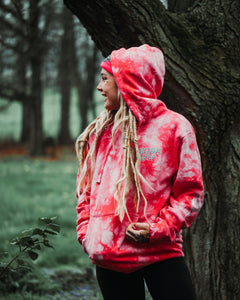 Bold Pink Tie Dye Hoodie