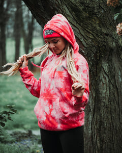 Bold Pink Tie Dye Hoodie