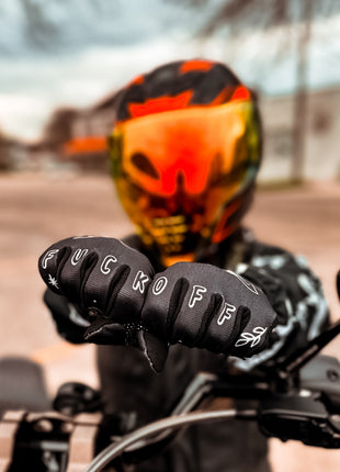 Logo Fuck Off Jersey Gloves