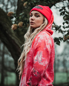 Bold Pink Tie Dye Hoodie