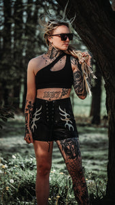 Midnight Rebel Faux leather shorts