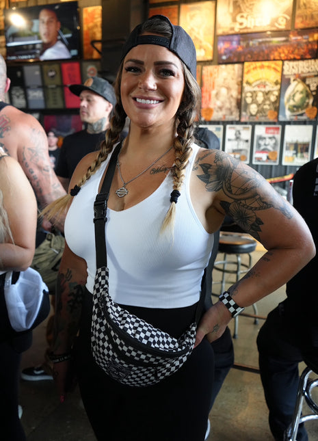 Checkered Cross Body Fanny Pack