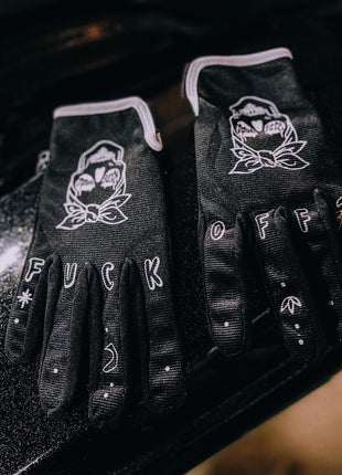 Logo Fuck Off Jersey Gloves