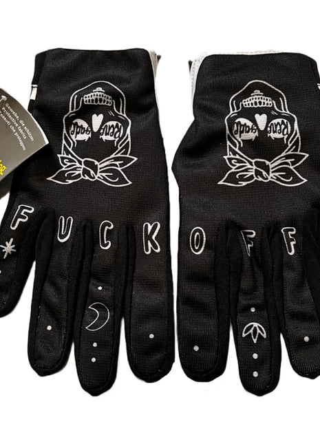 Logo Fuck Off Jersey Gloves
